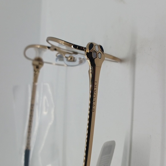 NWT BVLGARI GOLD PLATED EYEGLASS FRAMES BV2237KB SNAKE SIDE - Picture 9 of 12